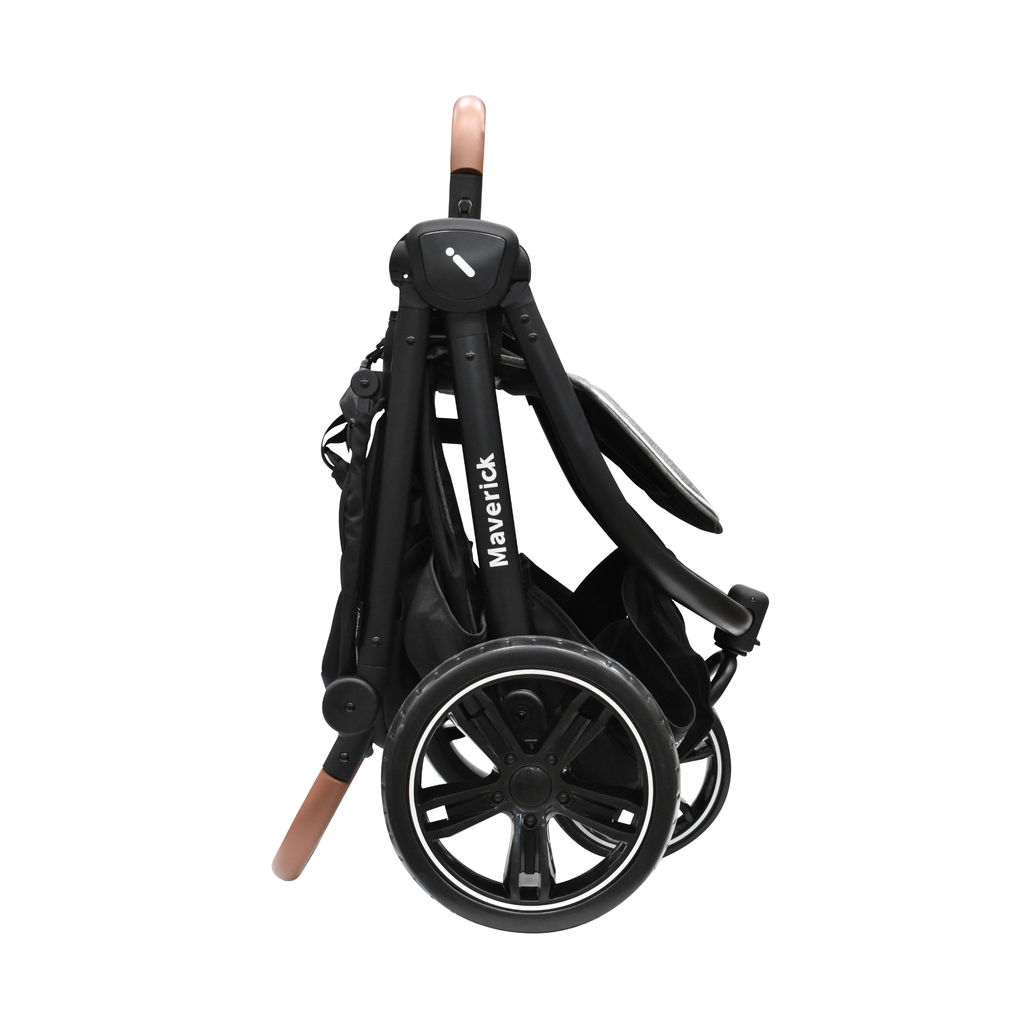 Set Carriola Travel Maverick y Cuna Gianna Lifestyle Gris