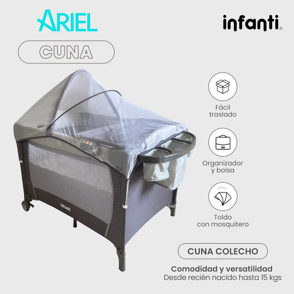 Cuna Para Bebé Viajera Tipo Colecho Ariel Infanti