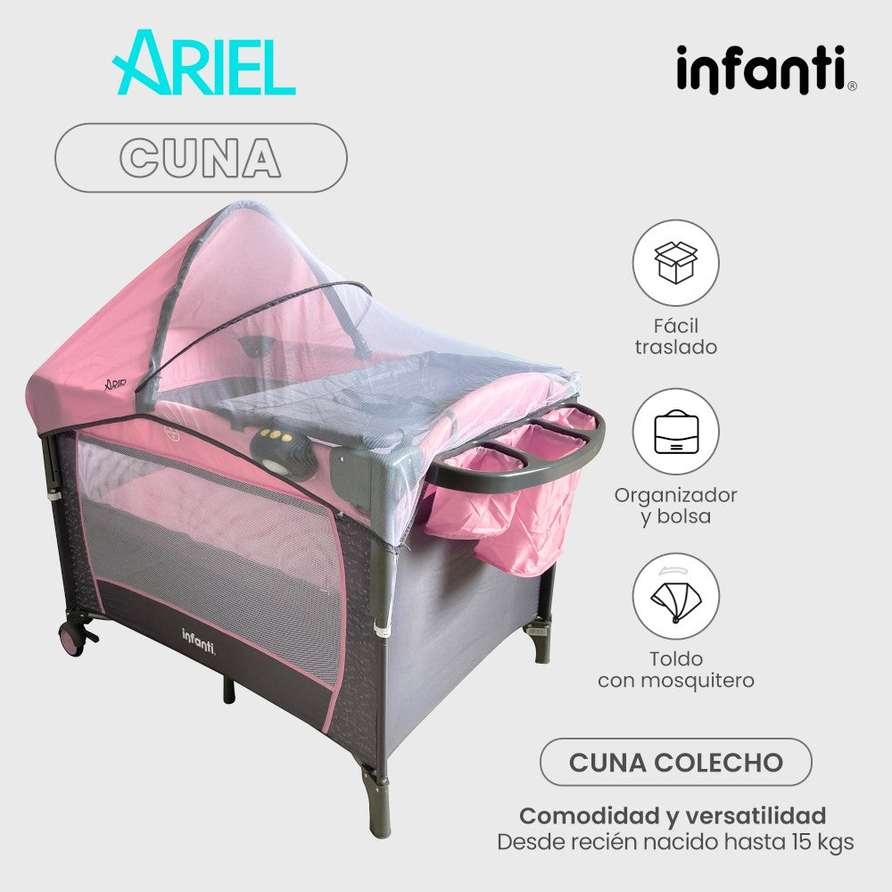 Cuna Para Bebé Viajera Tipo Colecho Ariel Infanti