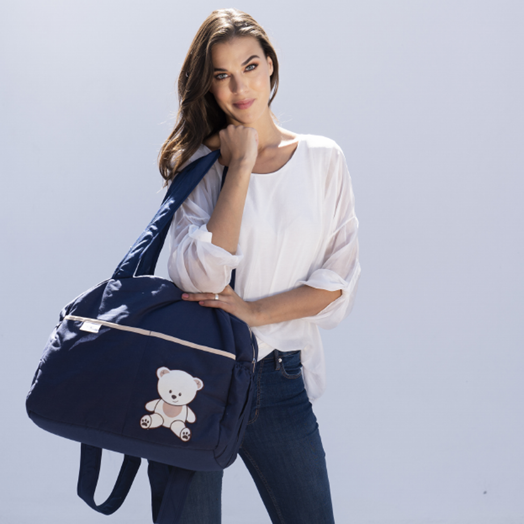 Pañalera backpack y bolsa Baby blue