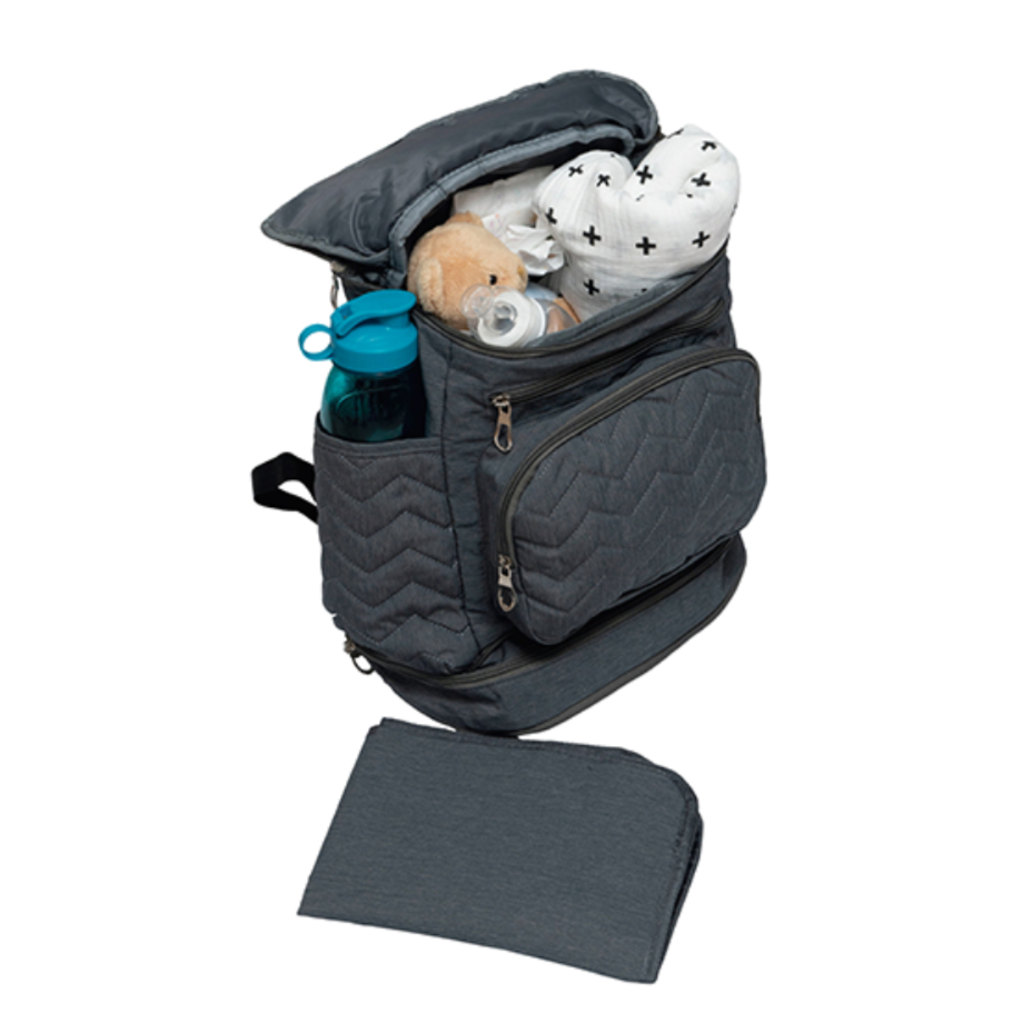 Pañalera backpack multifuncional Chic Gris