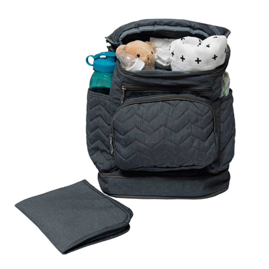 Pañalera backpack multifuncional Chic Gris