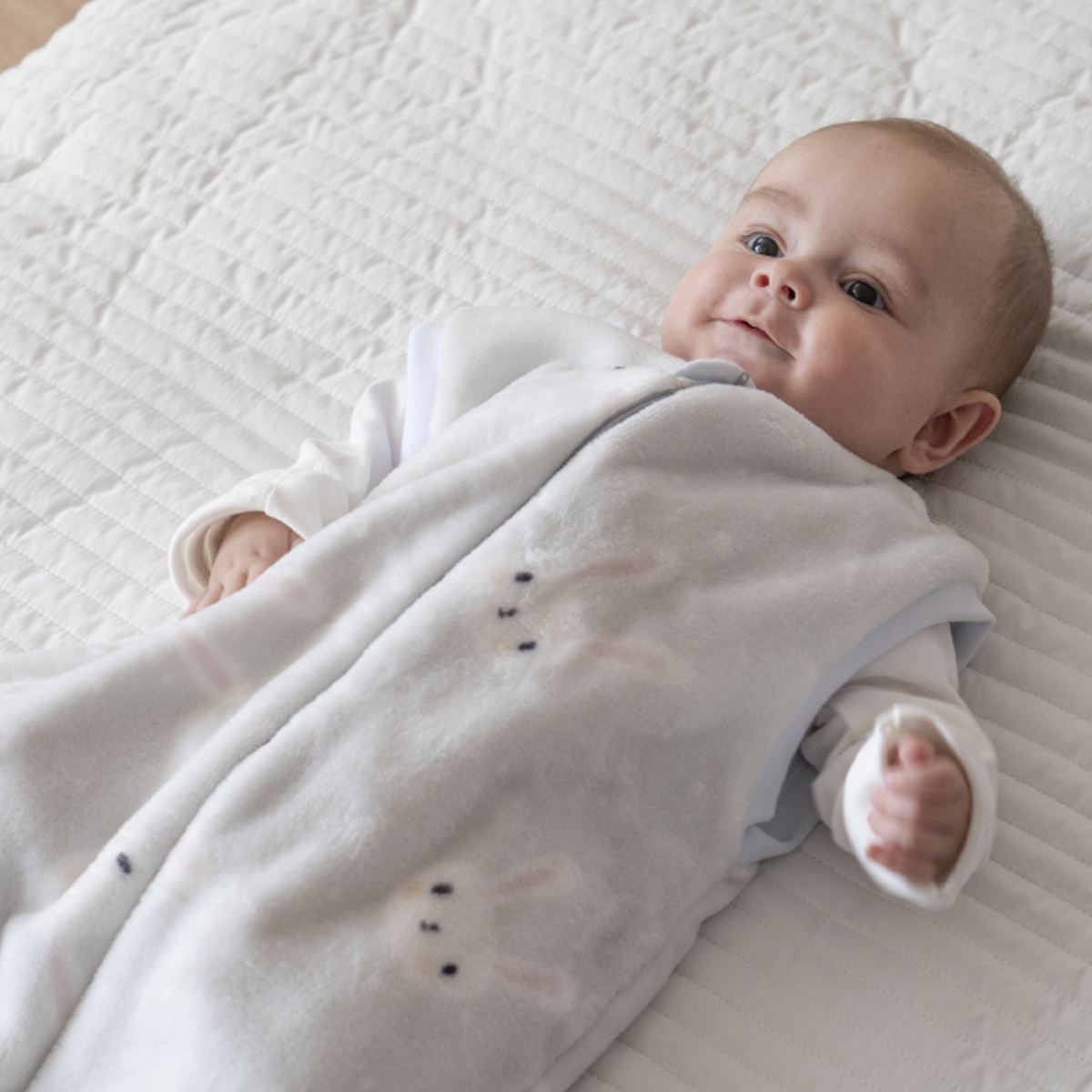 Baby sleeping saquito para dormir microfibra ultrasuave Bunny 0-12 Meses