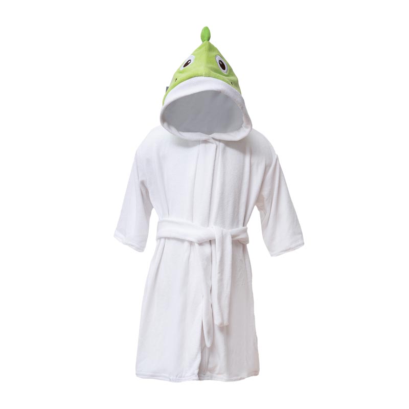 Bata de baño microfibra ultrasuave para niño Dino