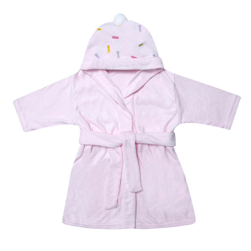 Bata de baño microfibra ultrasuave para niña Cupcake
