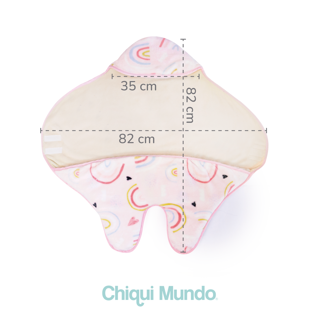 Chiqui bag saco microfibra envolvente para carriola y car seat Arcoíris