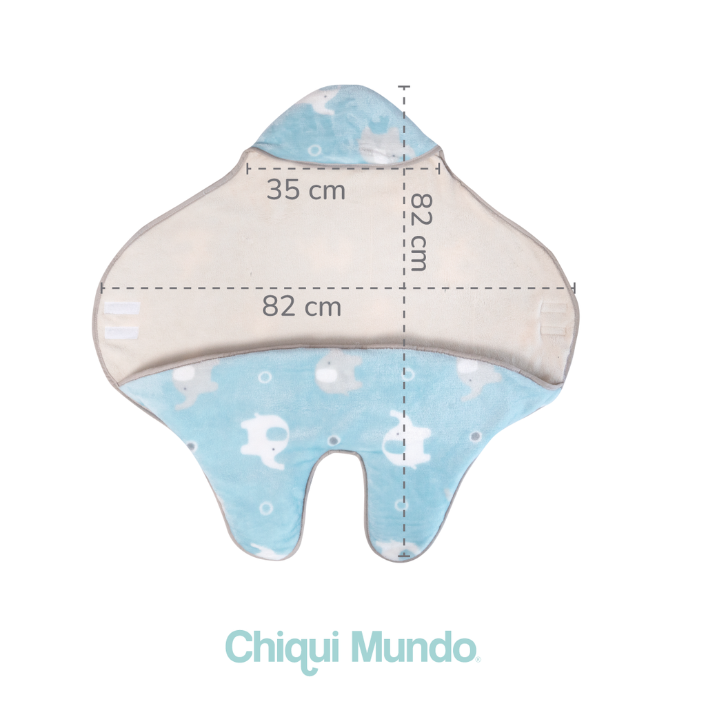 Chiqui bag saco microfibra envolvente para carriola y car seat Elephant