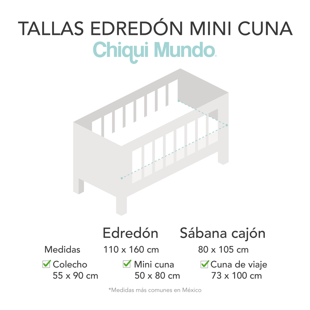 Juego de edredón mini cuna Elefantita