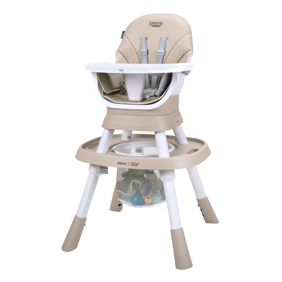 Silla Alta Periquera Bebes Con Giro 360° Arnés De 5 Puntos Abbie Arena