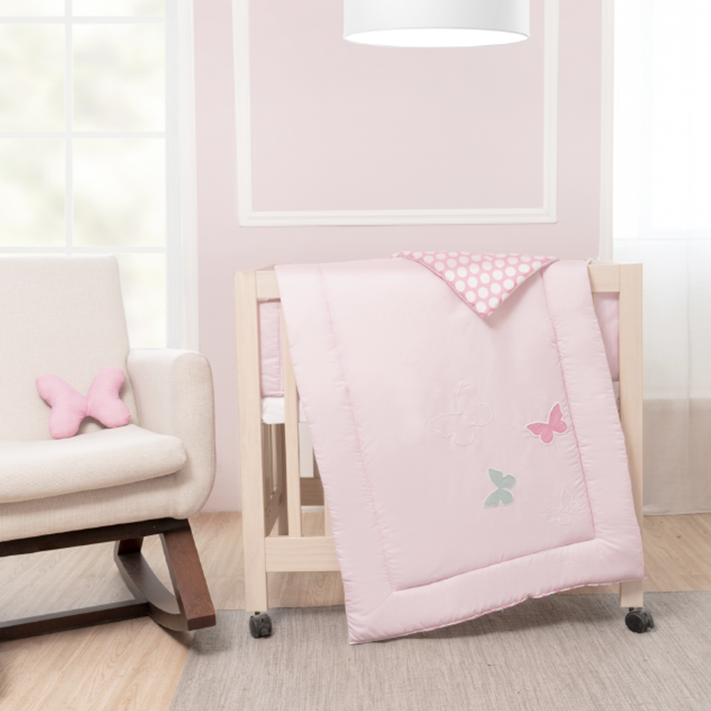 Juego de edredón mini cuna Mariposas
