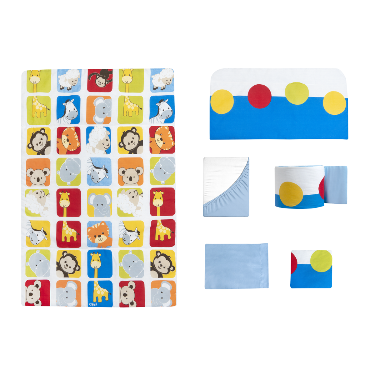 Juego de edredón 6 piezas para cuna Baby Jungle