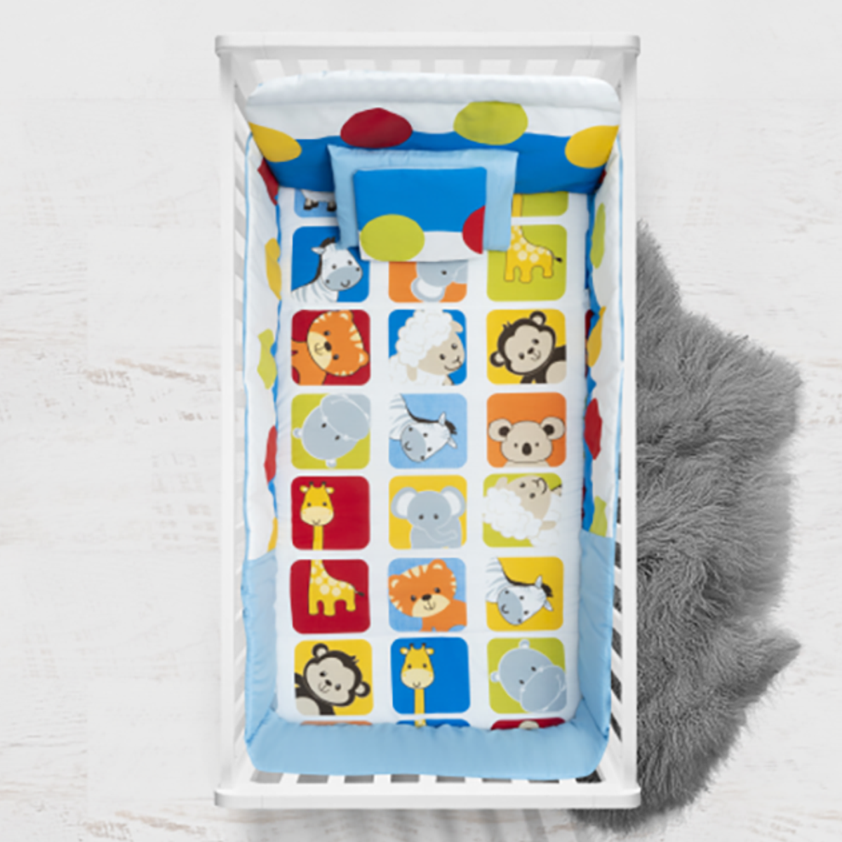Juego de edredón 6 piezas para cuna Baby Jungle