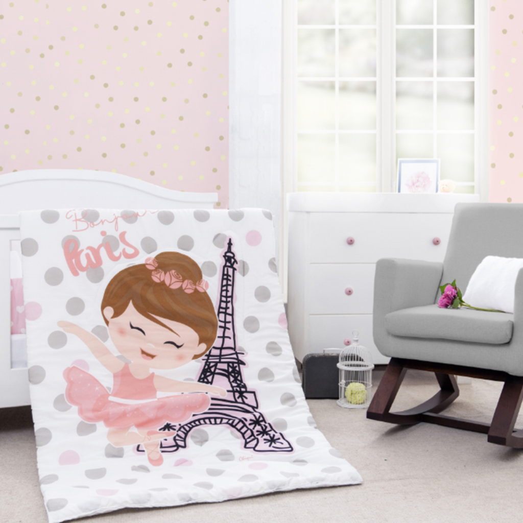 Juego de edredón 6 piezas para cuna Baby Paris