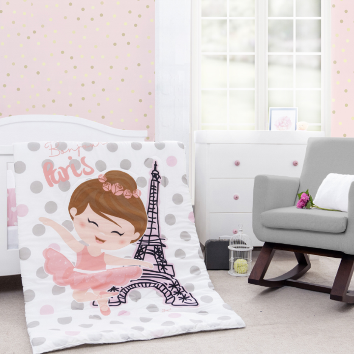 Juego de edredón 6 piezas para cuna Baby Paris