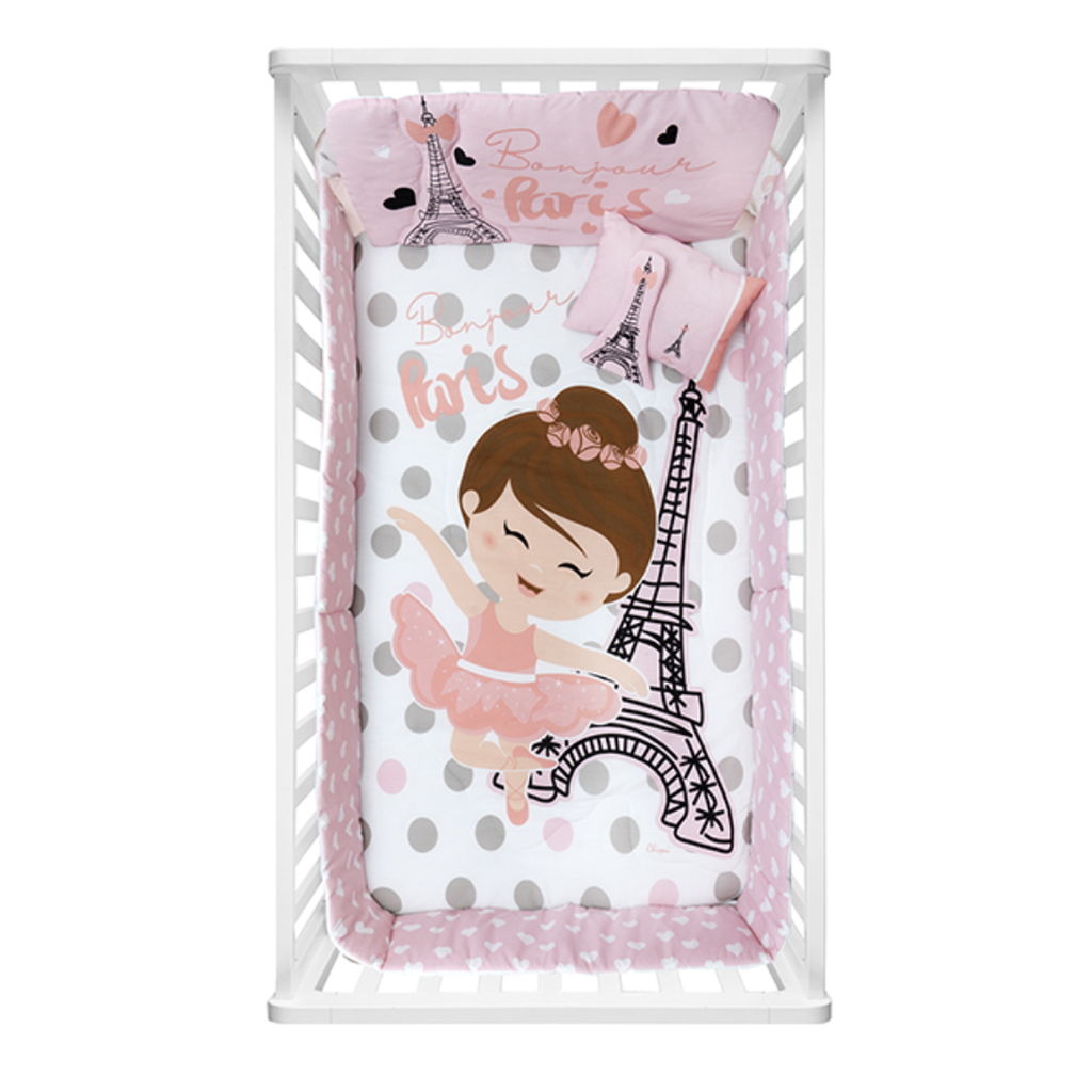 Juego de edredón 6 piezas para cuna Baby Paris