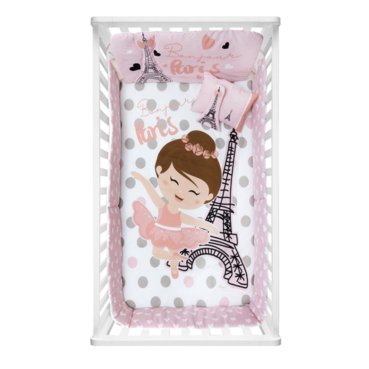 Juego de edredón 6 piezas para cuna Baby Paris