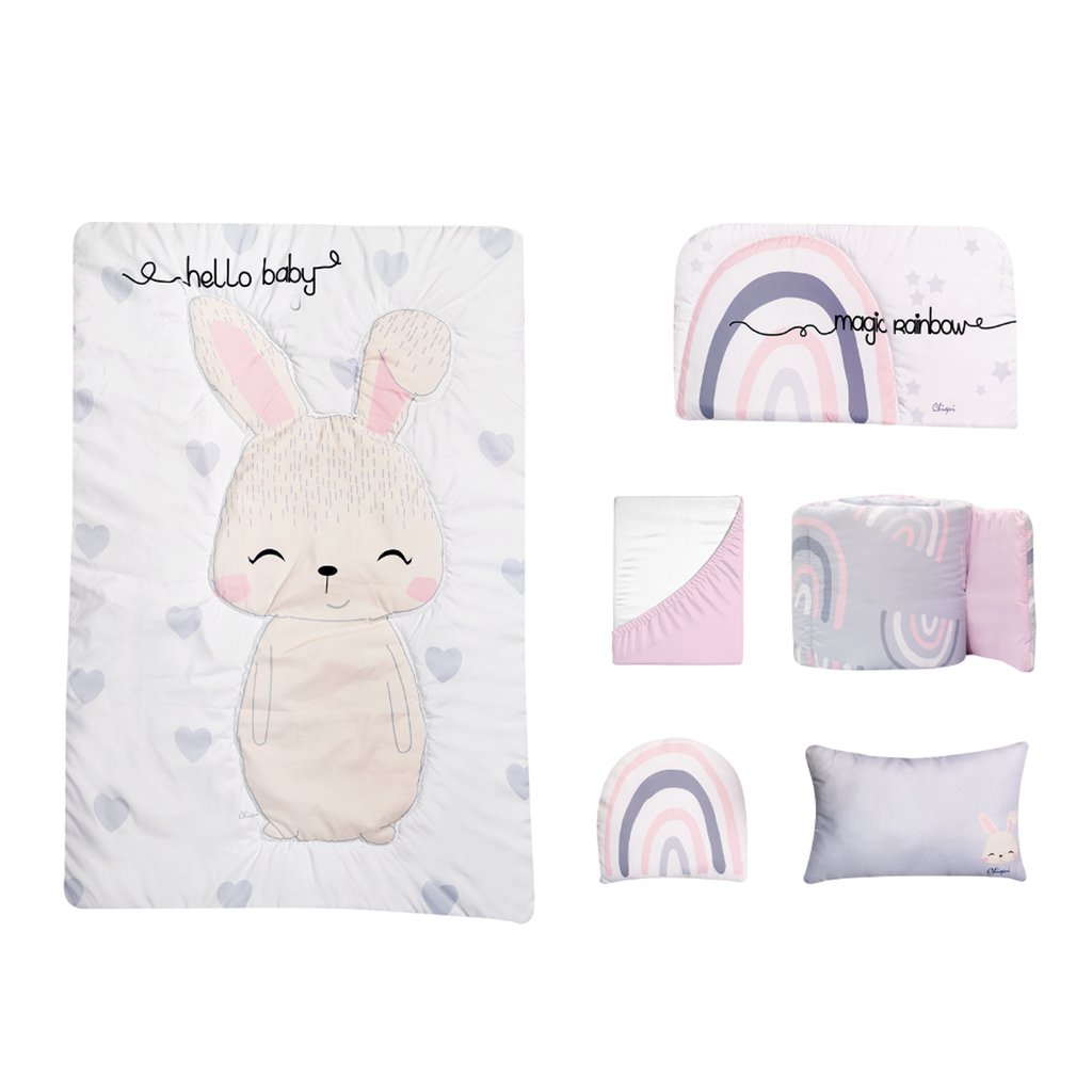 Juego de edredón 6 piezas para cuna Hello Baby