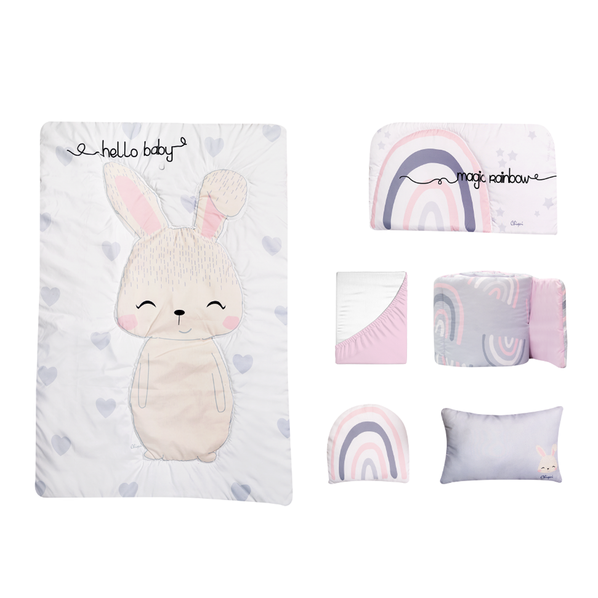 Juego de edredón 6 piezas para cuna Hello Baby
