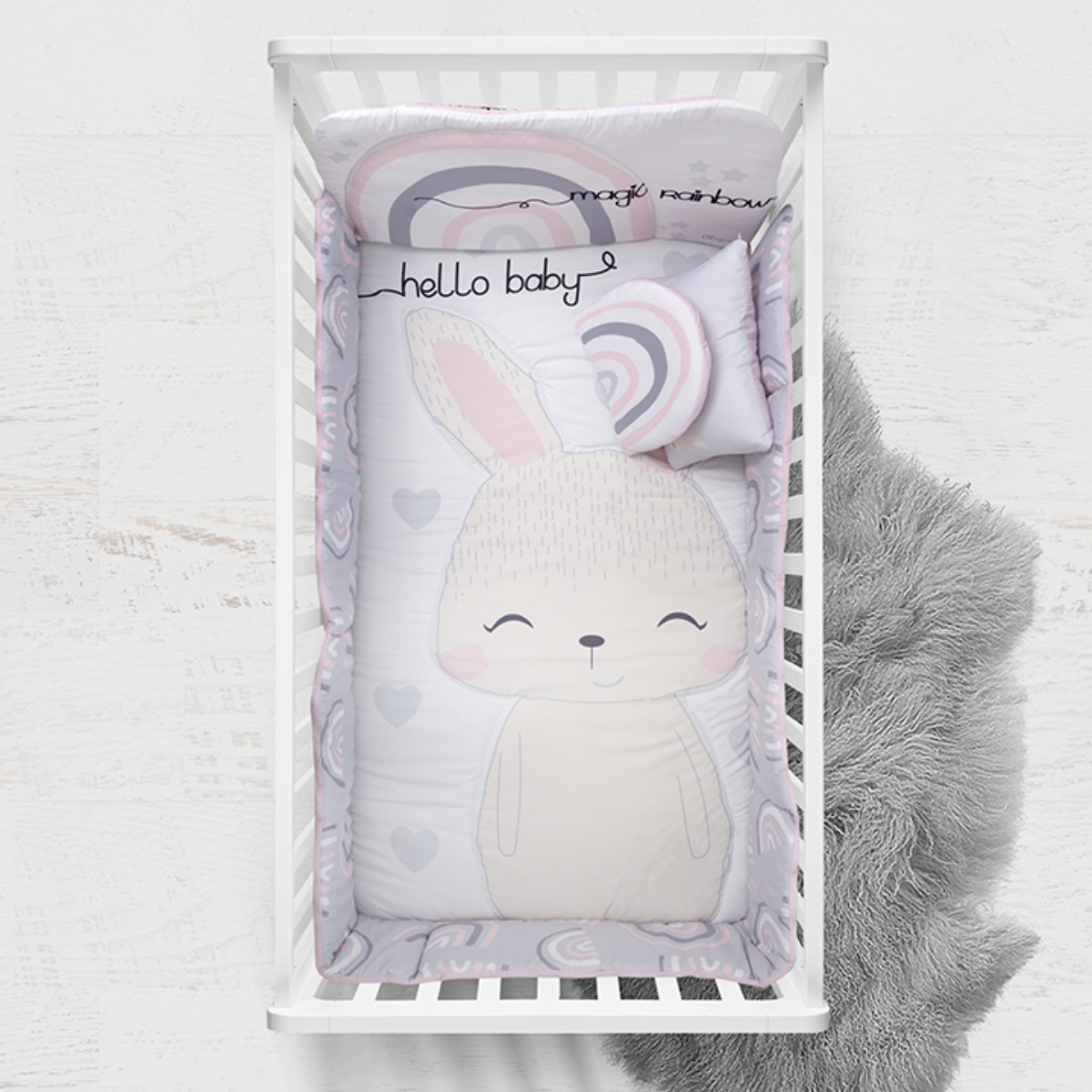 Juego de edredón 6 piezas para cuna Hello Baby