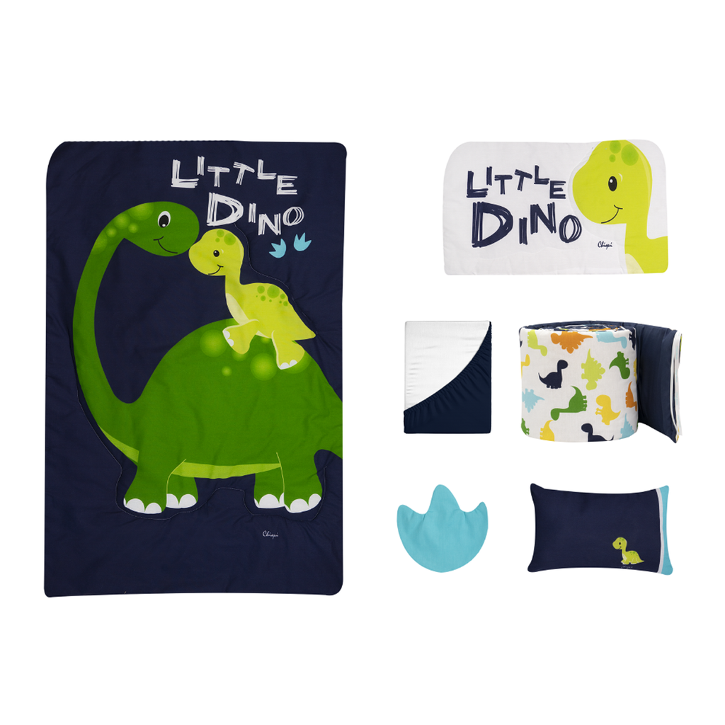Juego de edredón 6 piezas para cuna Little Dino