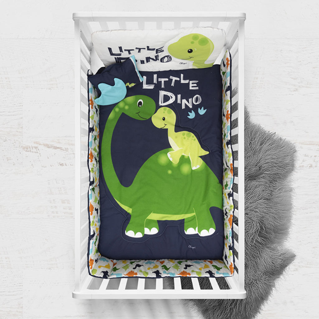 Juego de edredón 6 piezas para cuna Little Dino