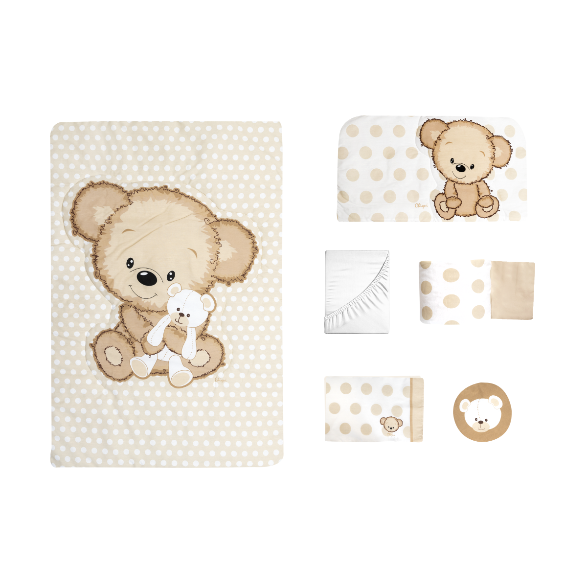 Juego de edredón 6 piezas para cuna Teddy bear