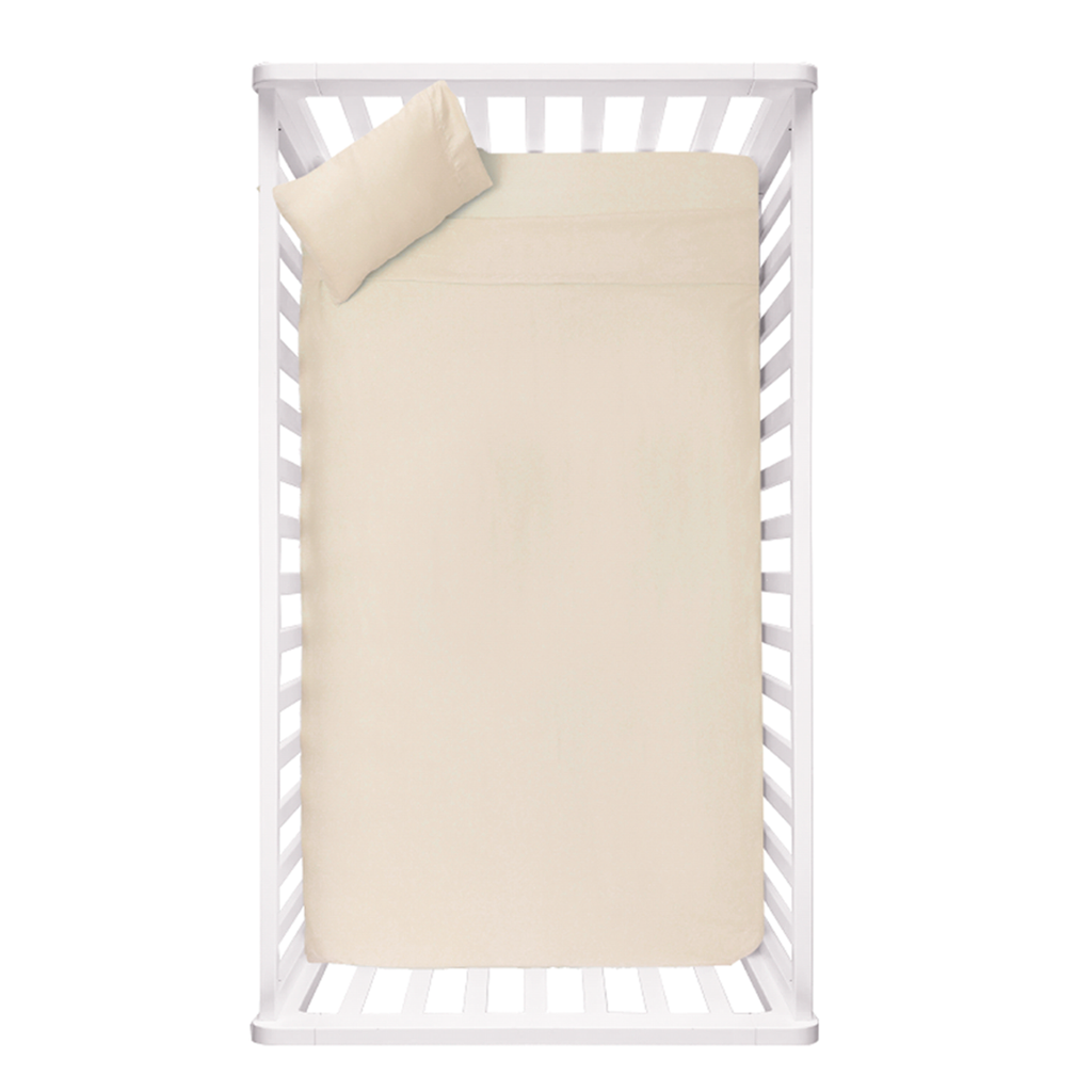 Juego de sábanas para cuna ultrasoft microfibra 3 piezas Beige