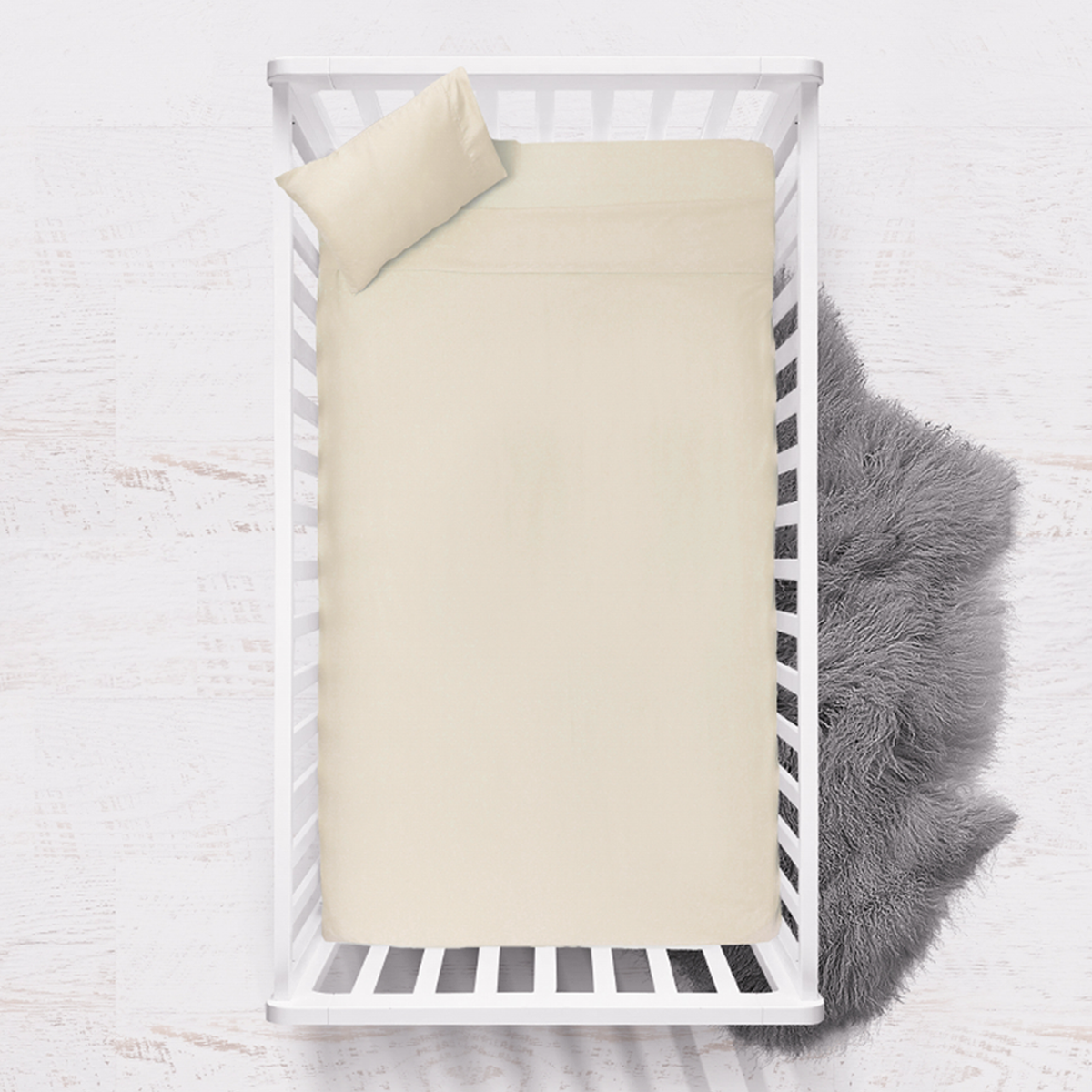 Juego de sábanas para cuna ultrasoft microfibra 3 piezas Beige