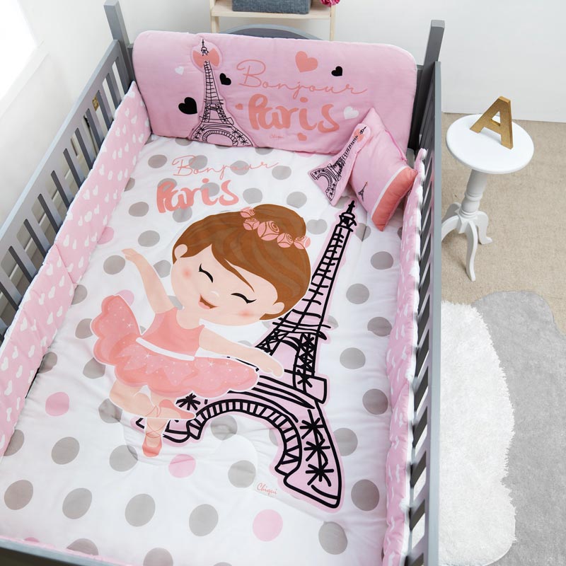Juego de edredón 6 piezas para cuna Baby Paris