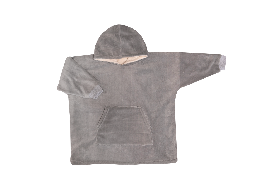 Sudadera cobija sherpa Gris 4-8 años