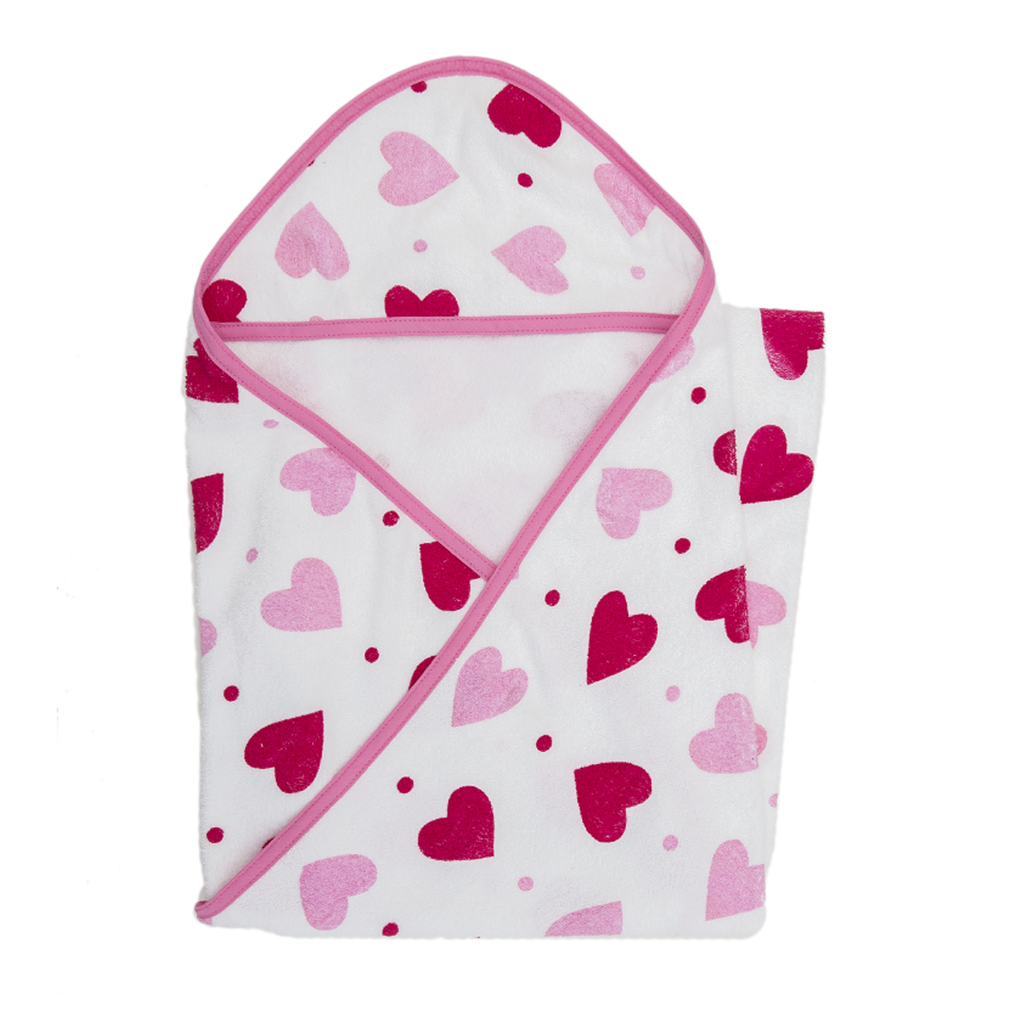 Toallita de baño para bebé unitalla Corazones