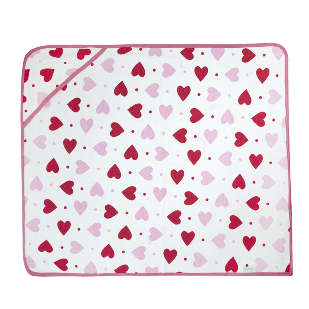 Toallita de baño para bebé unitalla Corazones